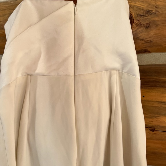 Jay Godfrey Diamond White Ivory Pleated Strapless Evening - Picture 4 of 5